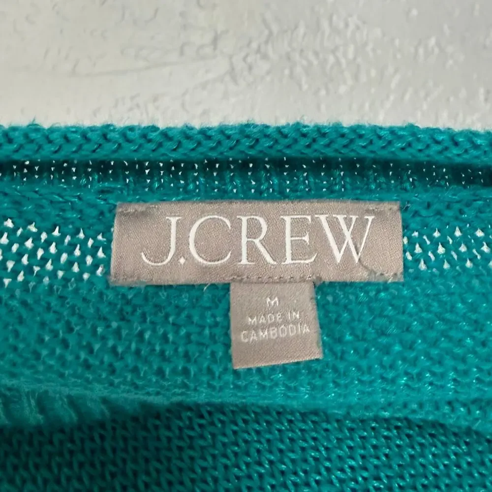 J.Crew Relaxed Cotton Linen Blend Beach Sweater Size Medium
